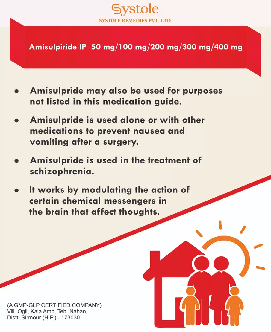 Amisulpiride ip 50 mg/ 100 mg/ 200 mg/ 300 mg/ 400 mg