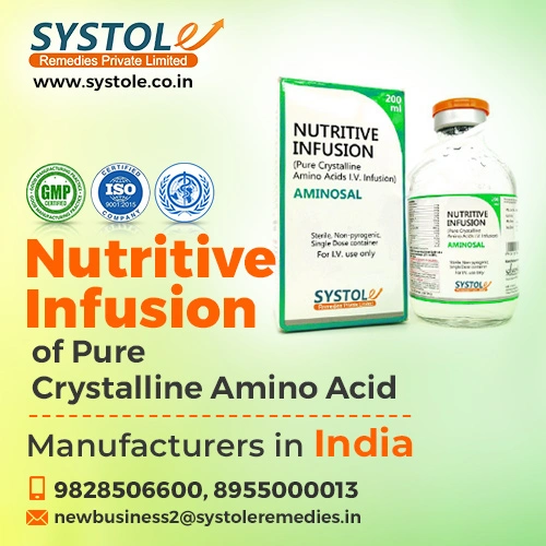 Nutritive Infusion of Pure Crystalline Amino Acid Manufacturers in India