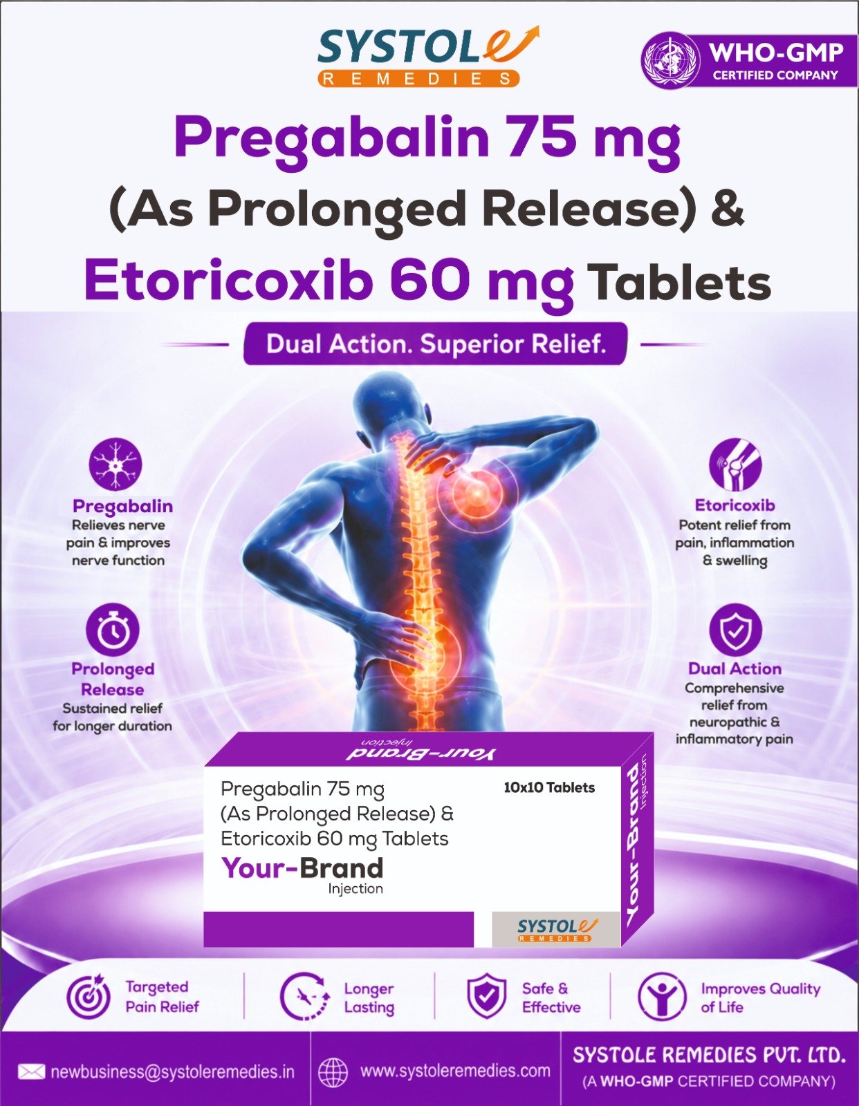 Pregabalin 75 mg and etoricoxib 60 mg tablets